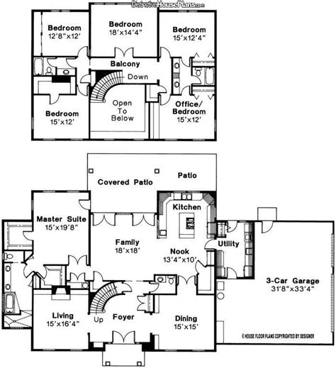 beautiful  storey  bedroom house plans  home plans design