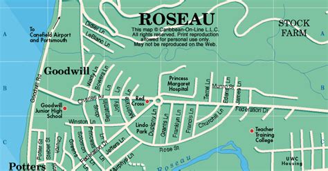 Mapas De Roseau – Dominica Mapasblog