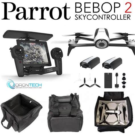 pack drone parrot bebop  camera mp skycontroller sac de transport avec poche zippee