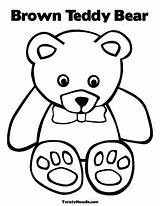 Bear Teddy Coloring Pages Print Printable Outline Worksheet Brown Kids Twistynoodle Sheets Service Choose Board Colouring Change Style Books sketch template