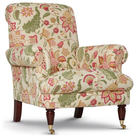 petite style floral chair traditional armchairs accent chairs