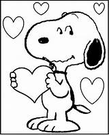 Snoopy Coloring Pages Valentines Valentine Printable Kids Brown Charlie Sheets Woodstock Peanuts Colouring Print Heart Books Book Animal Fzh Crafts sketch template