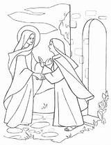 Zacharias Visita Visitation Visitazione Virgen Vergine Beata Johannes Geboren Telling Bible Virgin sketch template