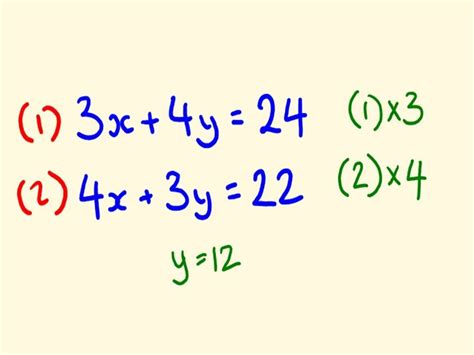 simultaneous equations math lesson youtube