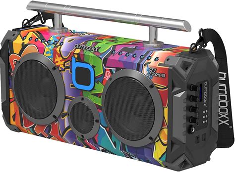 bumpboxx bluetooth boombox flare nyc graffiti retro boombox  bluetooth speaker
