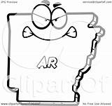 Arkansas Outlined Mad Character State Clipart Cartoon Thoman Cory Coloring Vector 2021 sketch template