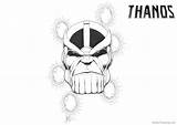 Thanos Drawing Coloring Pages Fan Printable Color Kids sketch template