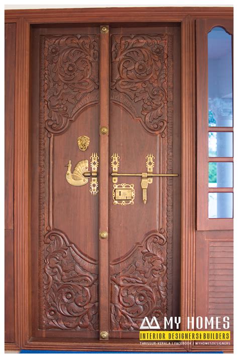 traditional kerala front door designing