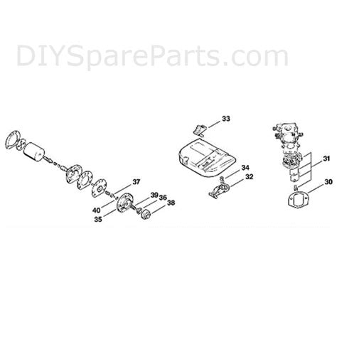 stihl  chainsaw  parts diagram  air filter oil pump