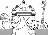 Animais Zoológico sketch template