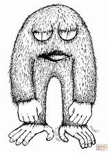 Yeti Coloring Drawing Pages Cartoon Bigfoot Printable Sasquatch Clipartmag Getdrawings Categories sketch template