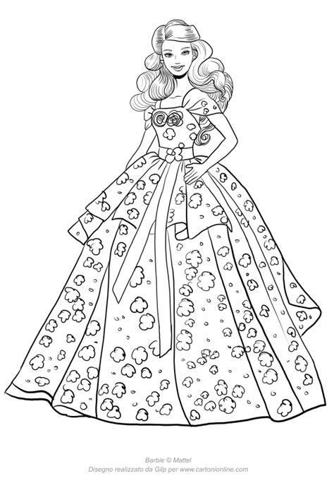 barbie birthday coloring pages