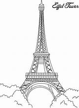 Eiffel Tower Coloring France Paris Pages Outline Drawing Print Printable Color Sheets Tour Eifel Kids Mandala Mickey sketch template