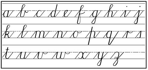 cursive letter writing abc trace