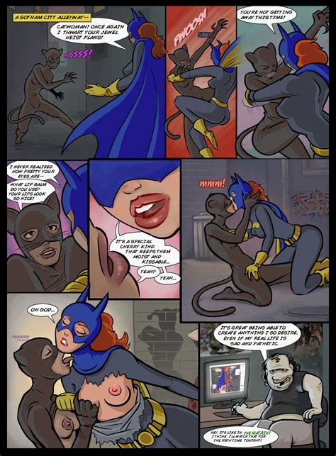 Batgirl And Catwoman Kissing Gotham City Lesbians