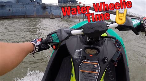 water wheelie   sea doo trixx jetski quarantine socialdistancing youtube
