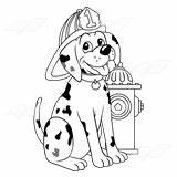 Dalmatian Fire Hydrant Hat Clip Abeka Clipart Fireman Front sketch template