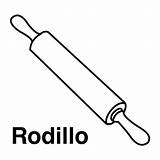 Rodillo Colorear Utensilios Rodet sketch template