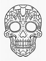 Skull Coloring Pages Printable Skulls Print Colouring Color Sugar Adult Filminspector Colour Outline Colorear Calavera Prints Adults Drawings Kids Hearts sketch template