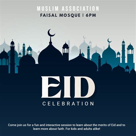 eid celebration social event invitation social media post template