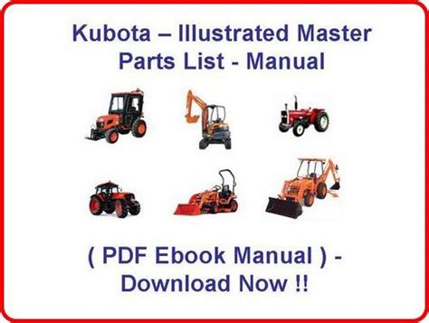 kubota bx  bxd tractor parts manual illustrated master parts list  manual
