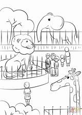 Coloring Zoo Animals Pages Printable Paper sketch template