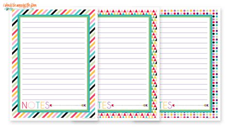 printable notes page    mopping  floor