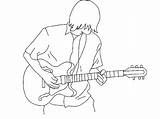 Chitarra Suona Guitarrista Colorare Disegni Innamorato Coloring Chitarrista Dibujos Guitarist Ocupaciones Indietro sketch template