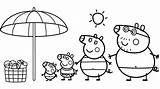 Pig Peppa Family Coloring Pages Brightest Colours Add sketch template