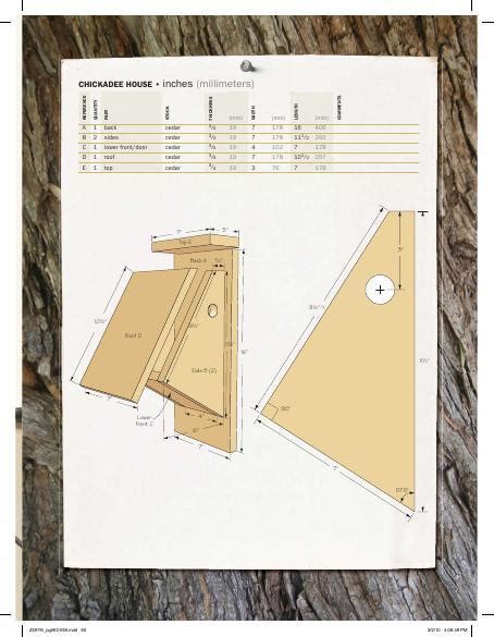 chickadee birdhouse woodworking project woodsmith plans