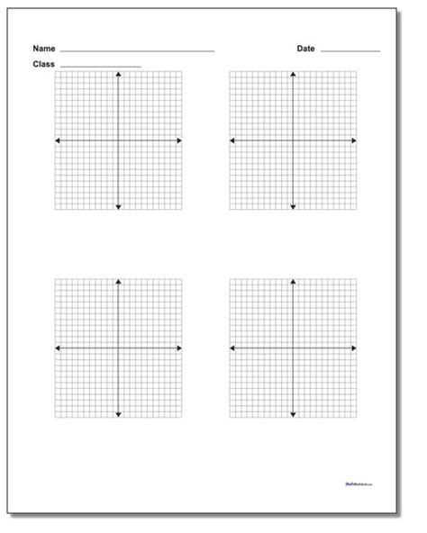 blank coordinate plane work pages