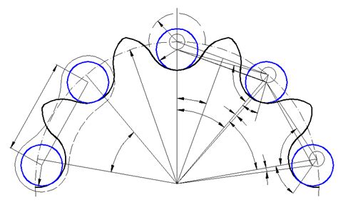 chain  sprocket geometric  kinematic parameter  scientific diagram