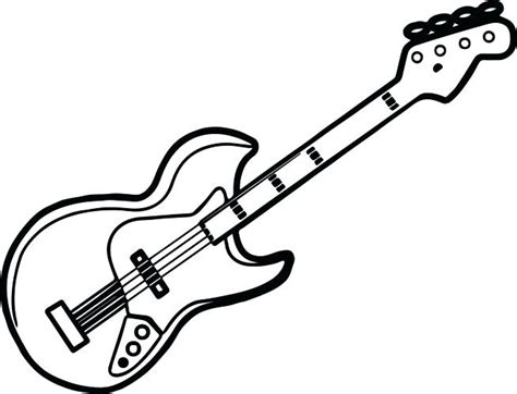 acoustic guitar coloring pages  getdrawings