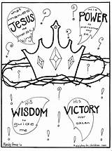 Coloring King Jesus Pages Crown Saul Christ Printable Gospel God Kids Wisdom Children Follow Getdrawings Sunday School Following Ministry Makes sketch template