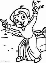 Bheem Coloring Chhota Wecoloringpage Pages sketch template