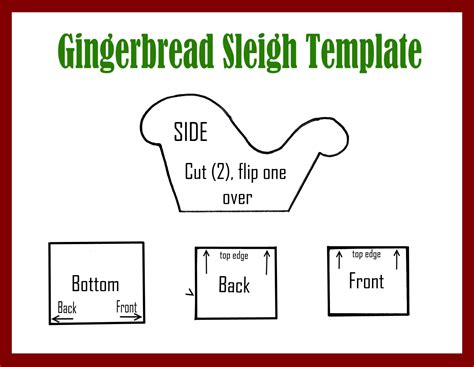 printable  santa sleigh template  printable templates