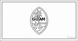 Flags Guam Colouring Australasia South Pacific Book Fotw Small Crwflags sketch template