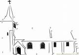 Church Dots Connect Dot Gospel Kids Worksheet Printable Email sketch template
