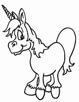 Coloring Pages Cartoon Print Printable Unicorn Cute Baby Girls sketch template