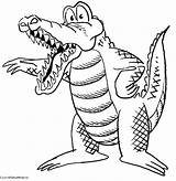 Coloring Pages Cartoon Alligator Getdrawings Gator sketch template