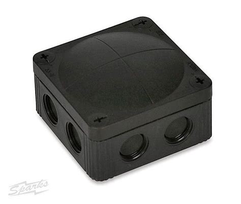 ip black junction box weatherproof square outdoor junction box   cable entries