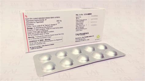 tapentadol er tablet mg manufacturers pan india supplier
