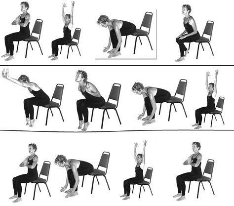 image result  printable chair exercises  seniors chair pose yoga
