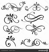 Flourish Calligraphy sketch template