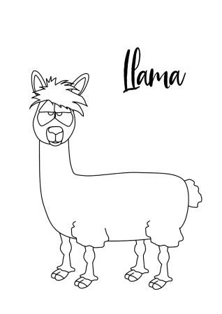 llama coloring pages coloringrocks animal coloring pages