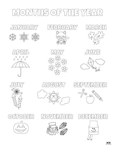 months   year coloring pages  kids  print   color