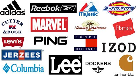 famous clothing brand logos  names design talk