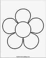 Simple Pages Coloring Flower Getcolorings Amazing sketch template
