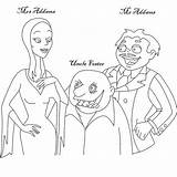 Addams Family Coloring Wednesday Uncle Fester Fun Pages Color Mrs Print Happening Mr Members sketch template