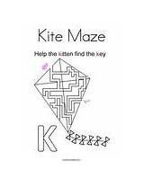 Maze Kite Worksheet Change Style sketch template